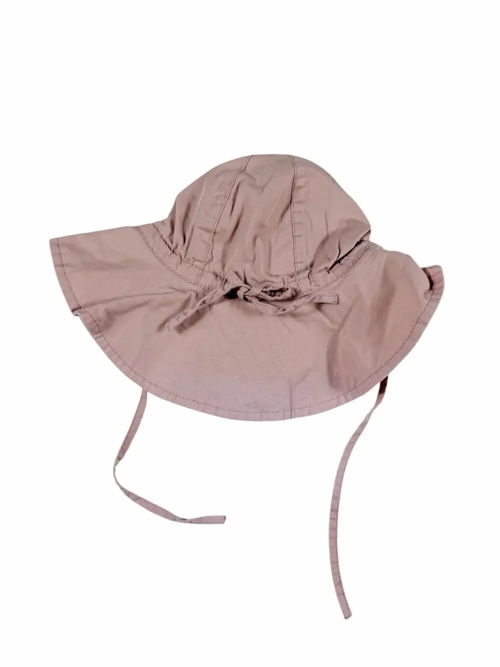 Polarn O. Pyret Dusty Rose Cotton Sun Hat 4–9 Months Chin Strap